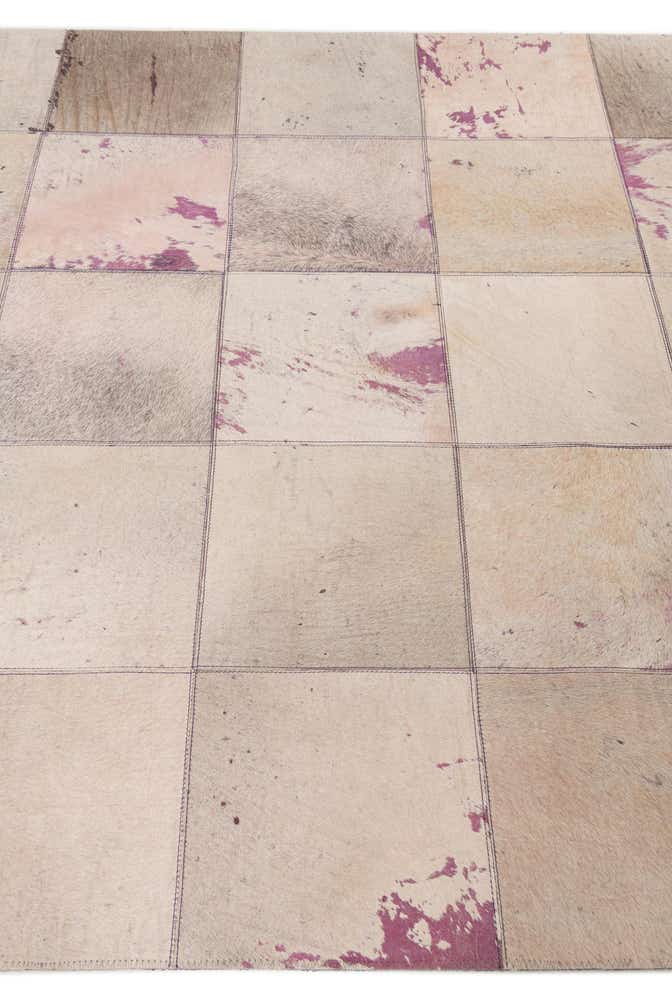 4' 10 x 7' 9 Cowhide Leather Rug