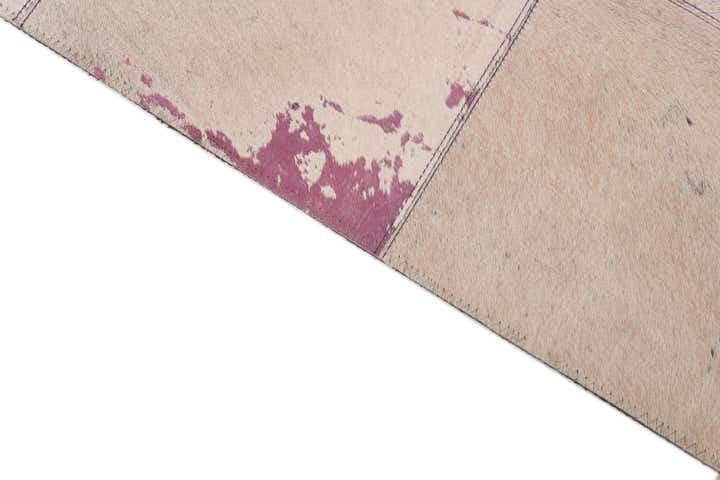 4' 10 x 7' 9 Cowhide Leather Rug