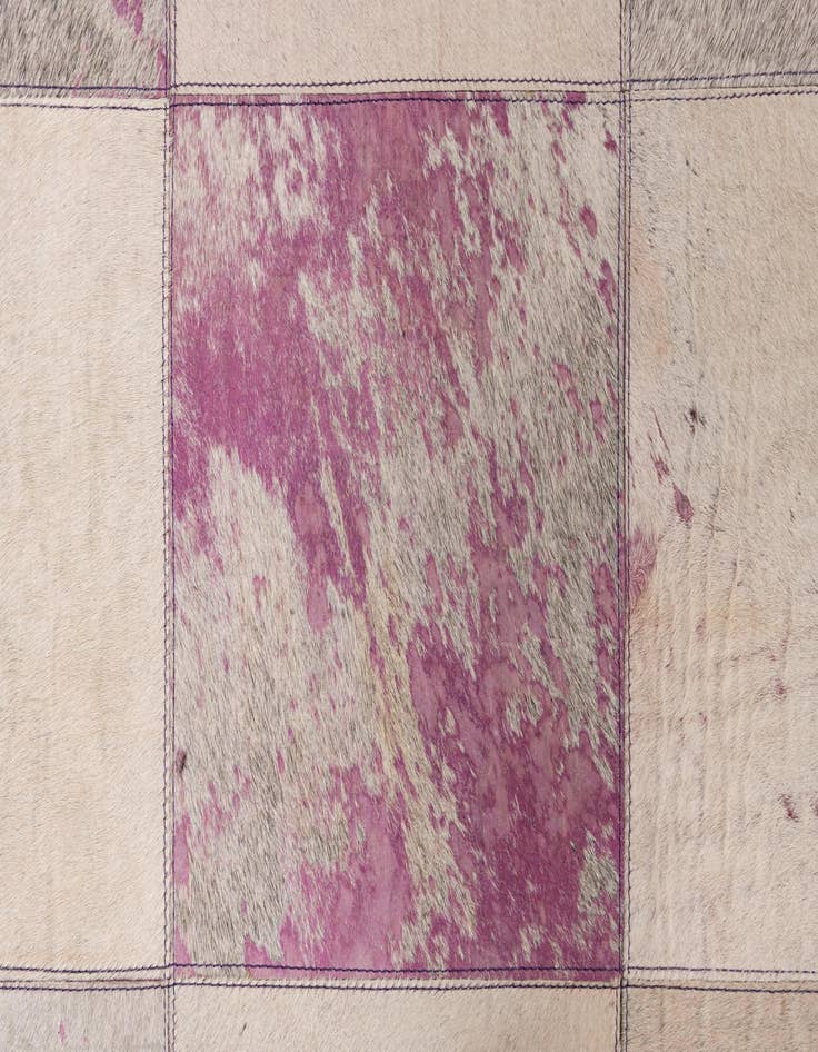 Detail image of 4' 10 x 7' 9 Cowhide Leather Rug