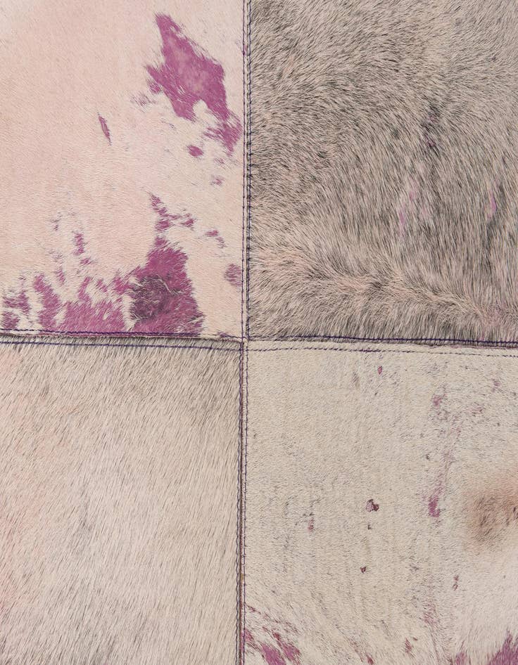 Detail image of 4' 10 x 7' 9 Cowhide Leather Rug
