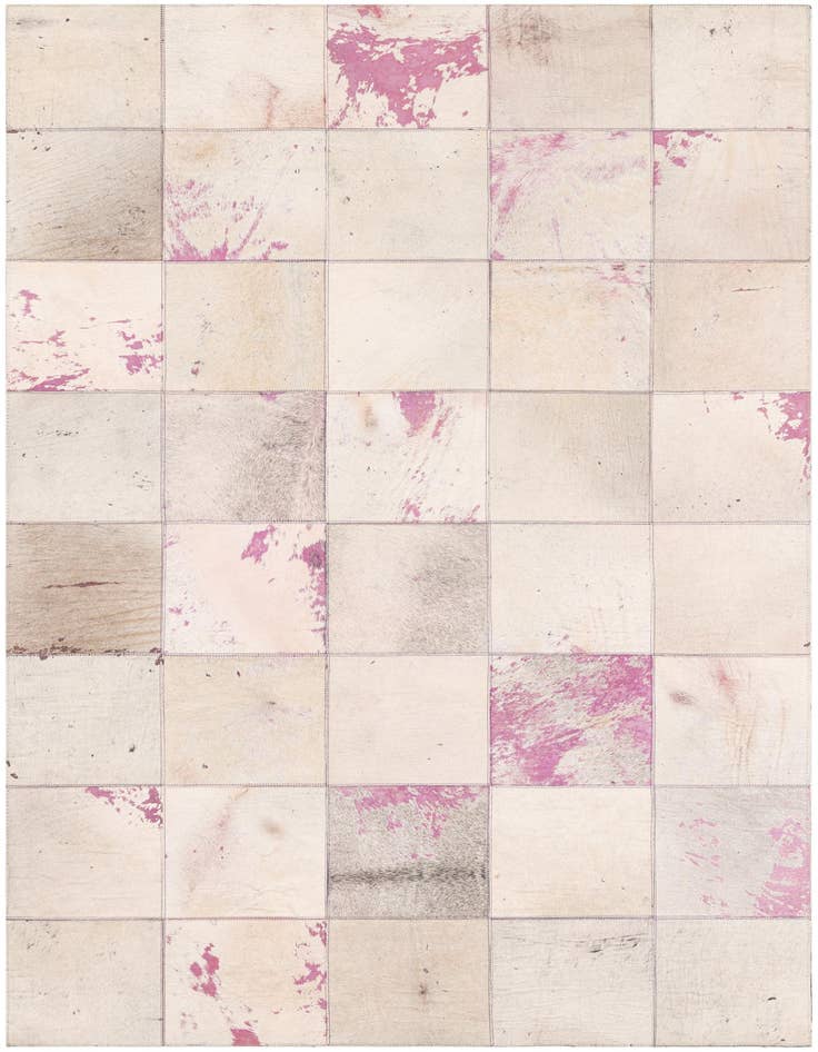 Detail image of 4' 10 x 7' 9 Cowhide Leather Rug