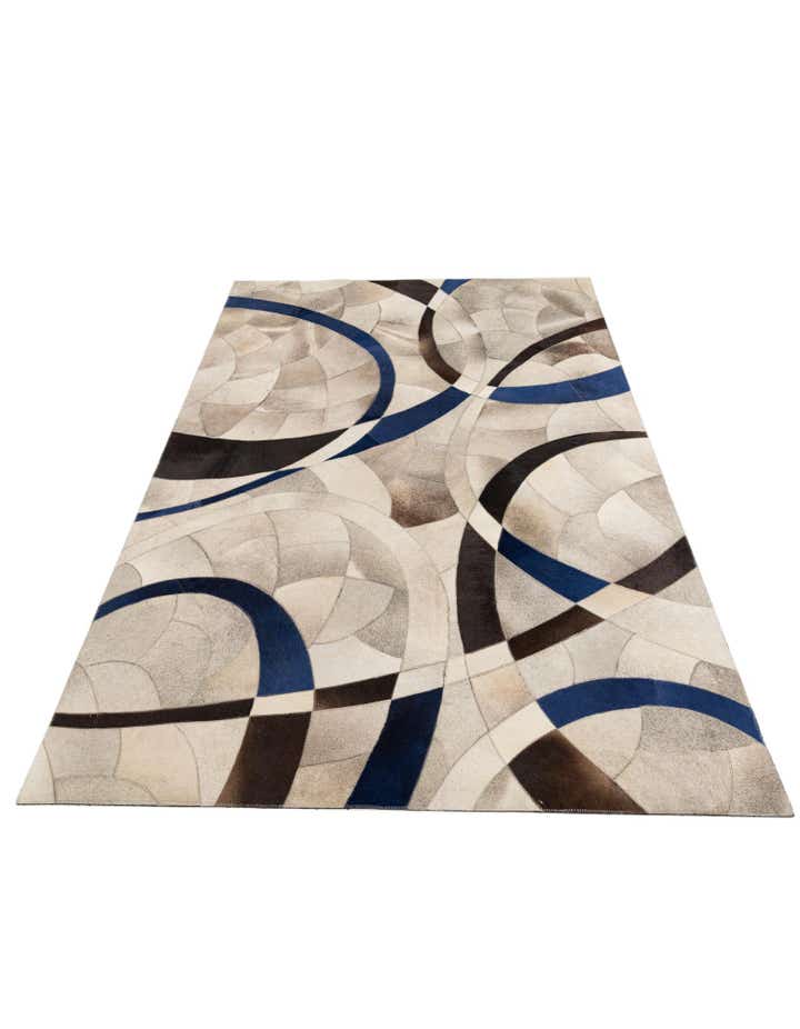 5' x 7' 2 Cowhide Leather Rug
