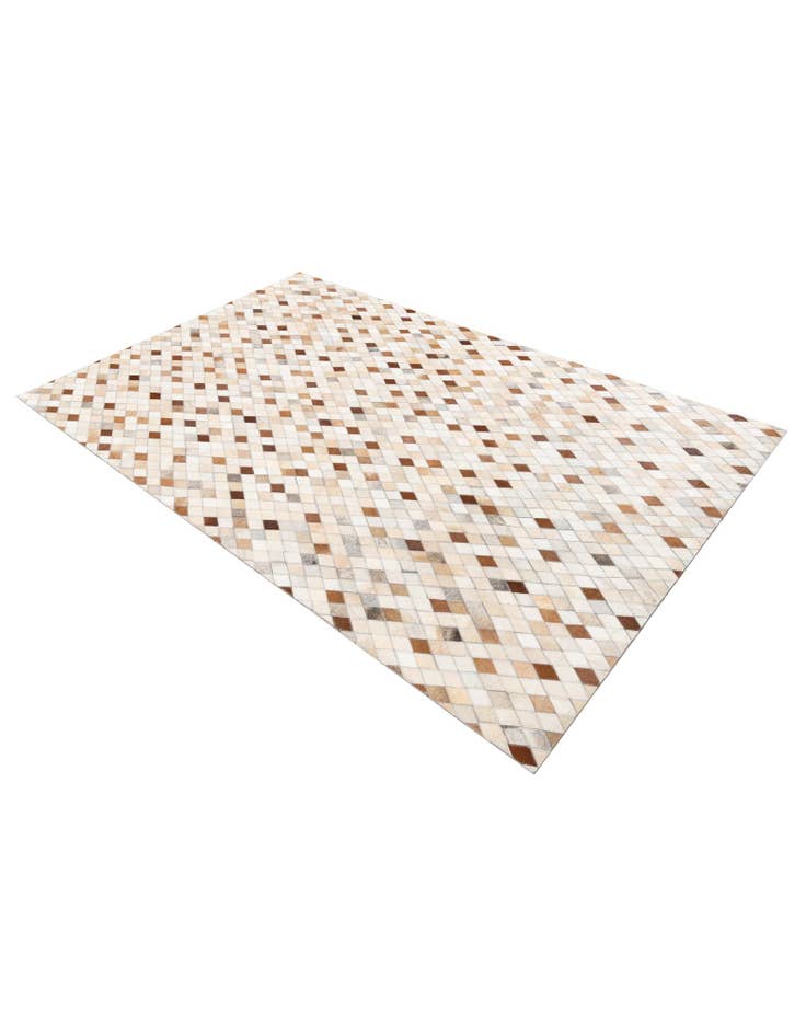 Detail image of 5' x 7' 10 Cowhide Leather Rug