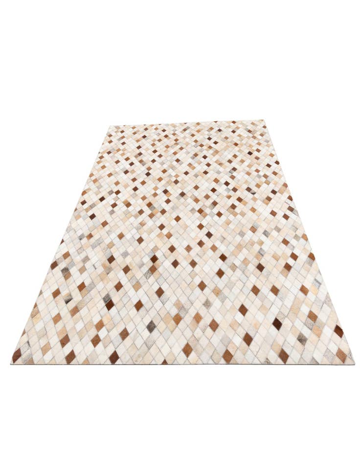 Detail image of 5' x 7' 10 Cowhide Leather Rug