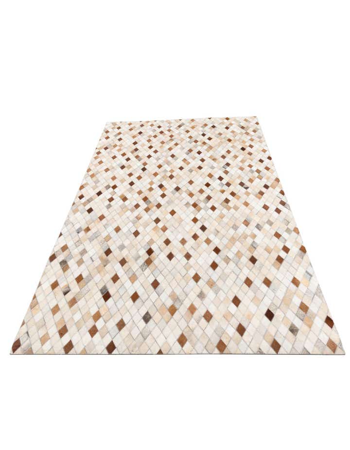 5' x 7' 10 Cowhide Leather Rug