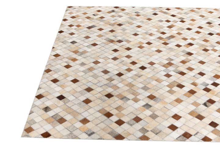 5' x 7' 10 Cowhide Leather Rug