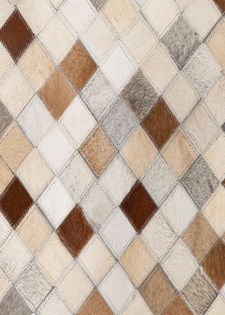 5' x 7' 10 Cowhide Leather Rug