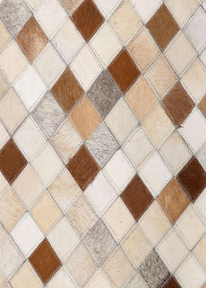 5' x 7' 10 Cowhide Leather Rug