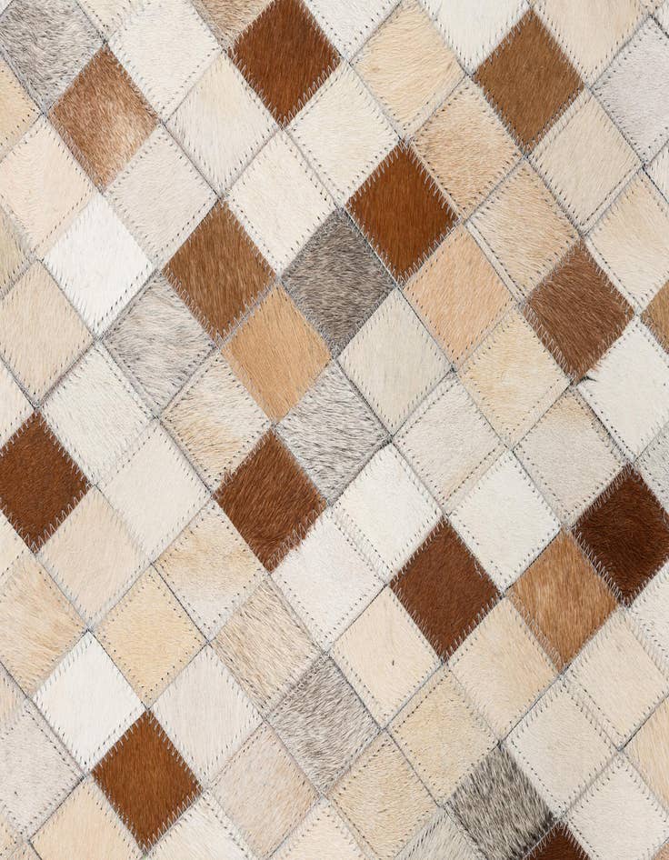 Detail image of 5' x 7' 10 Cowhide Leather Rug