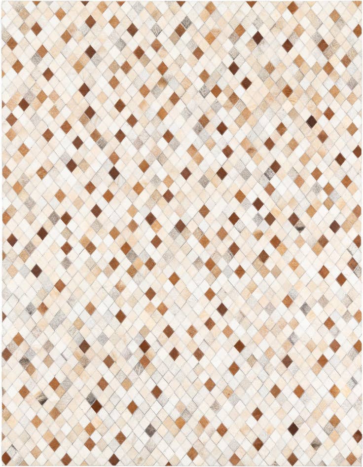 Detail image of 5' x 7' 10 Cowhide Leather Rug