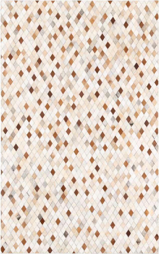 5' x 7' 10 Cowhide Leather Rug