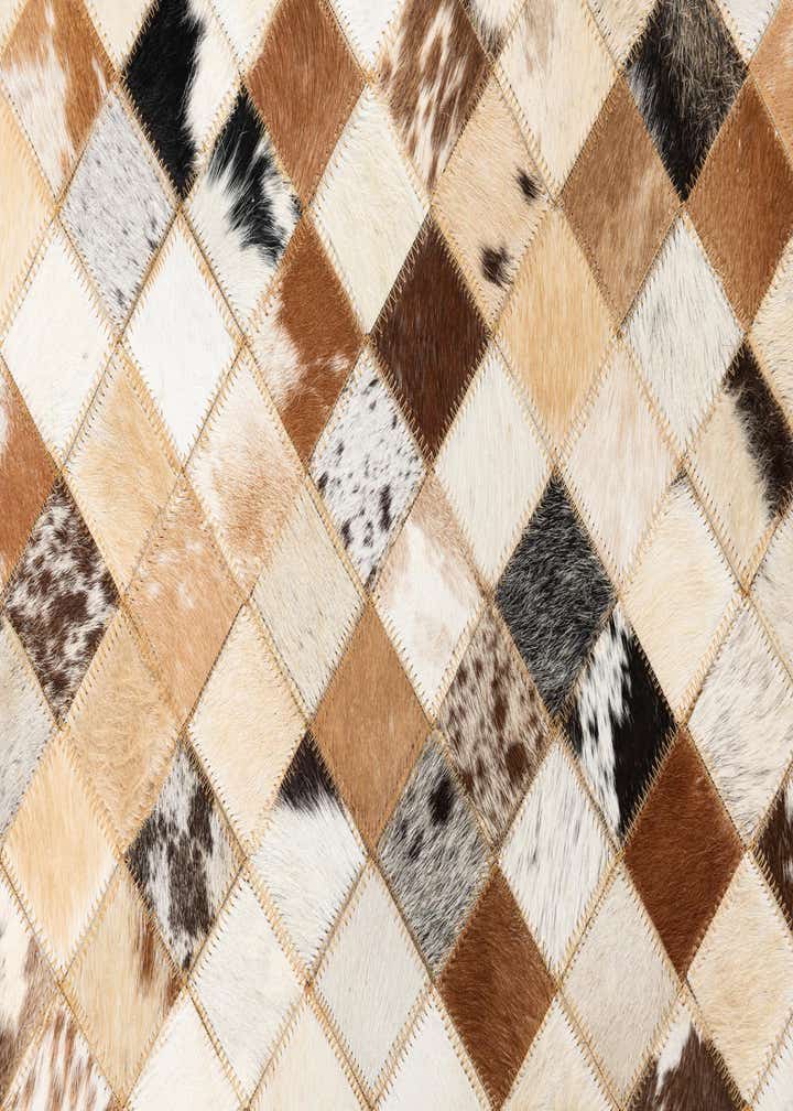 5' x 8' Cowhide Leather Rug