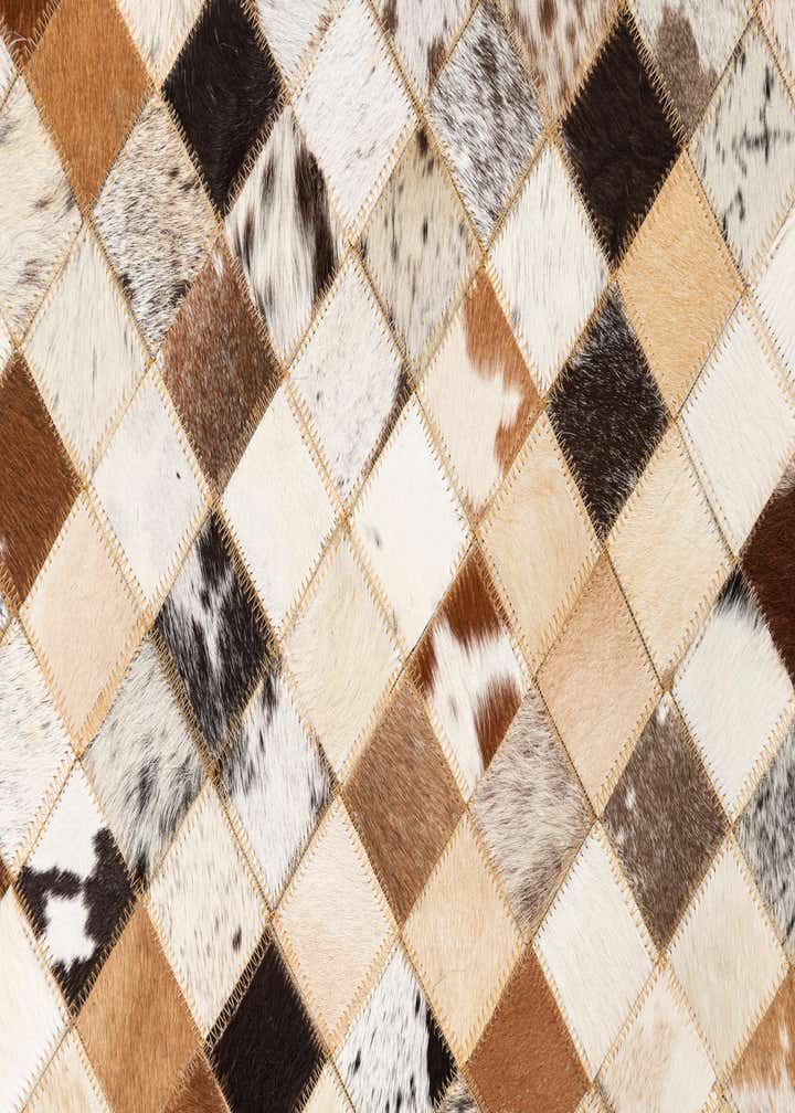 5' x 8' Cowhide Leather Rug