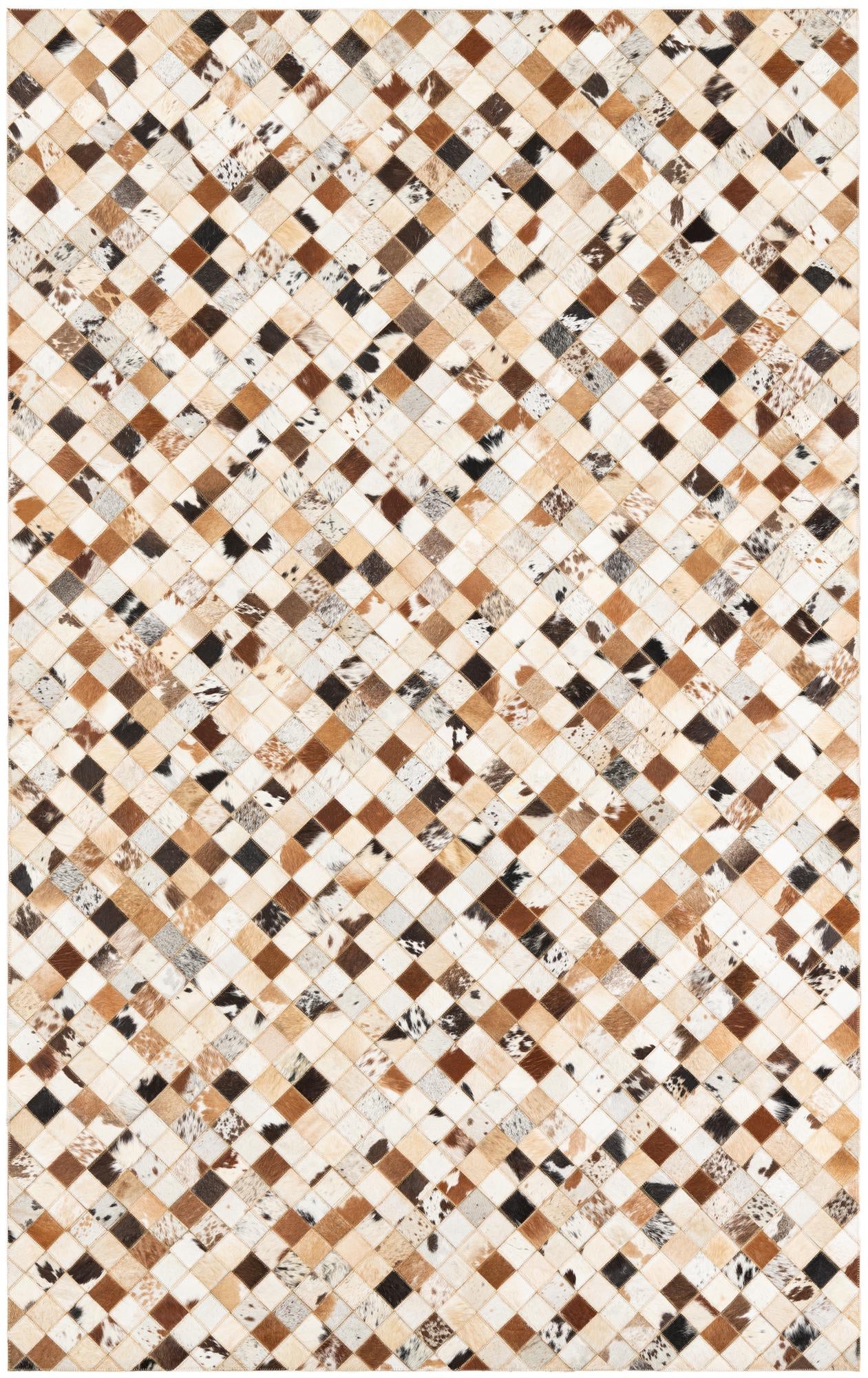 5' x 8' Cowhide Leather Rug