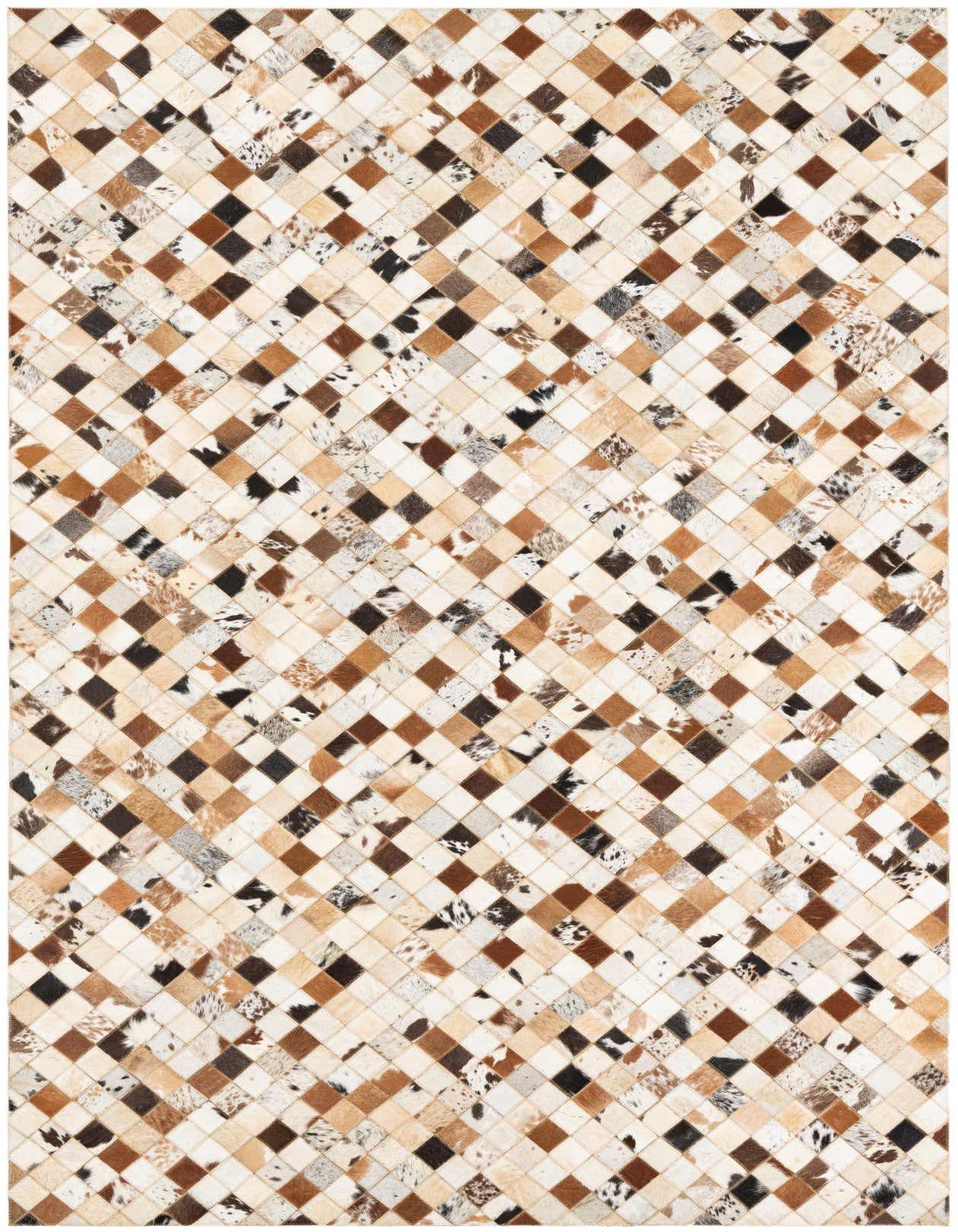5' x 8' Cowhide Leather Rug