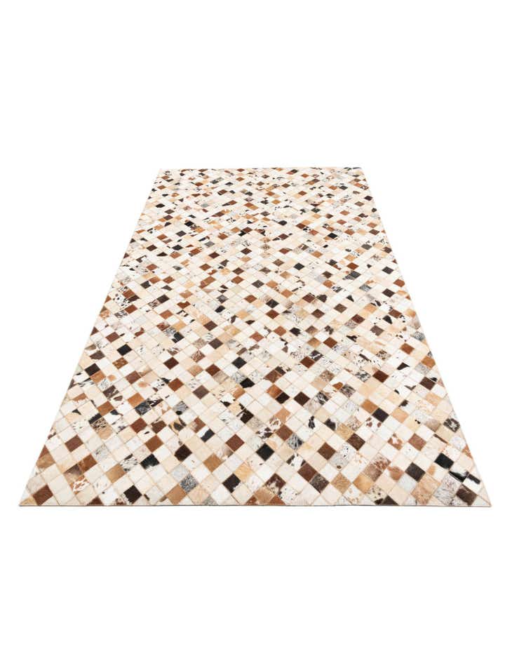 5' x 8' 1 Cowhide Leather Rug
