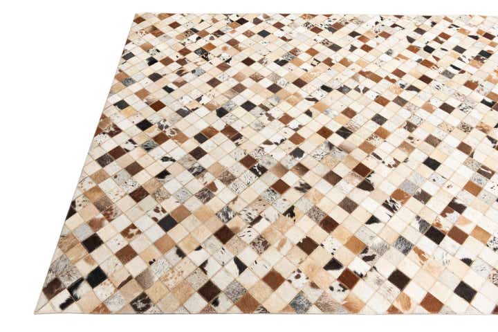 5' x 8' 1 Cowhide Leather Rug