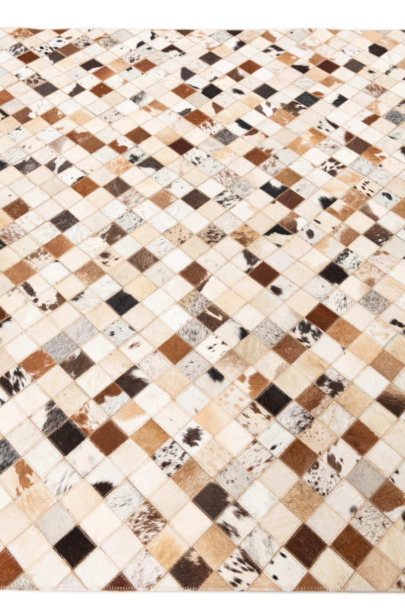 5' x 8' 1 Cowhide Leather Rug