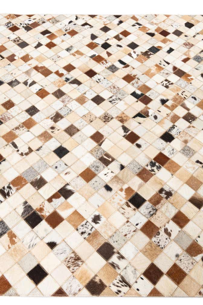 5' x 8' 1 Cowhide Leather Rug