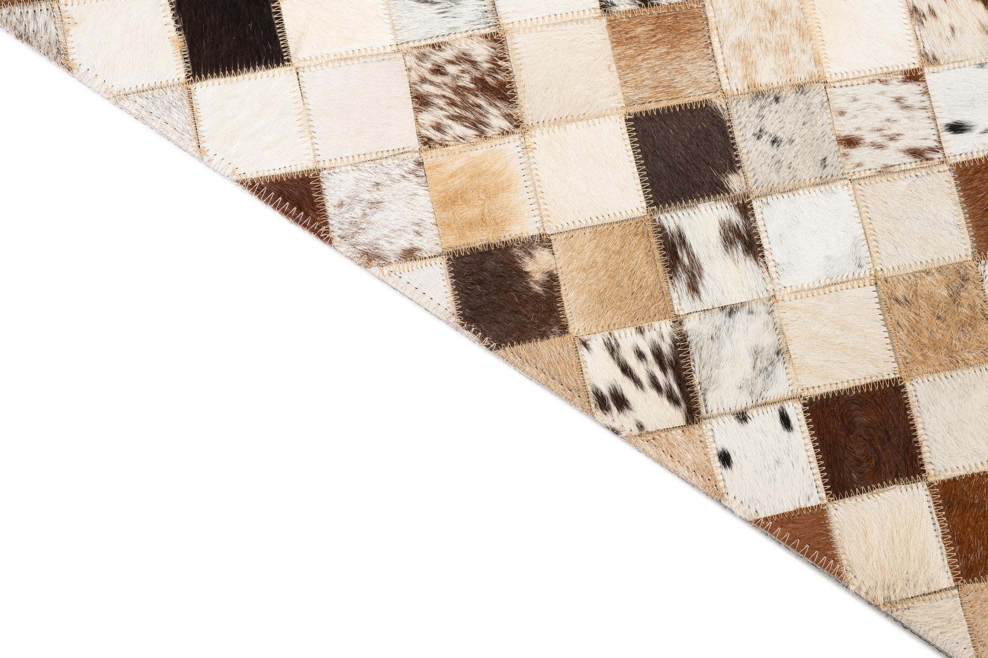 5' x 8' 1 Cowhide Leather Rug