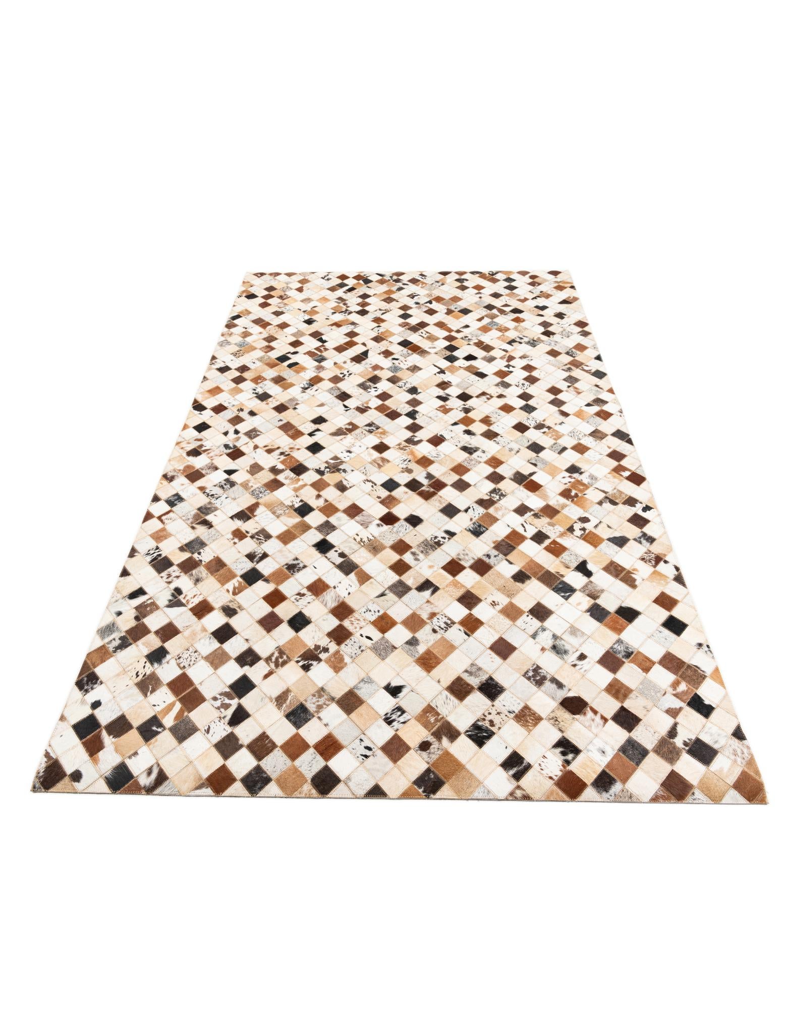 5' x 8' Cowhide Leather Rug