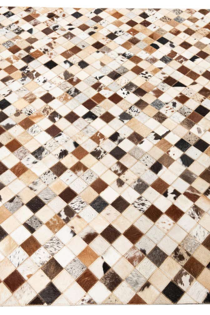 5' x 8' Cowhide Leather Rug