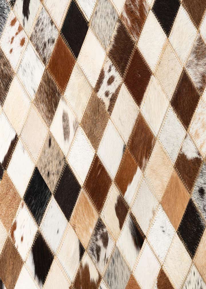 5' x 8' Cowhide Leather Rug