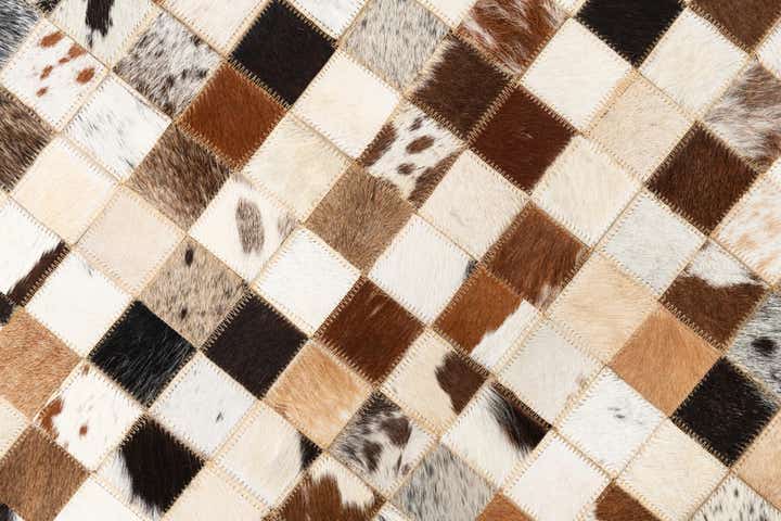 5' x 8' Cowhide Leather Rug
