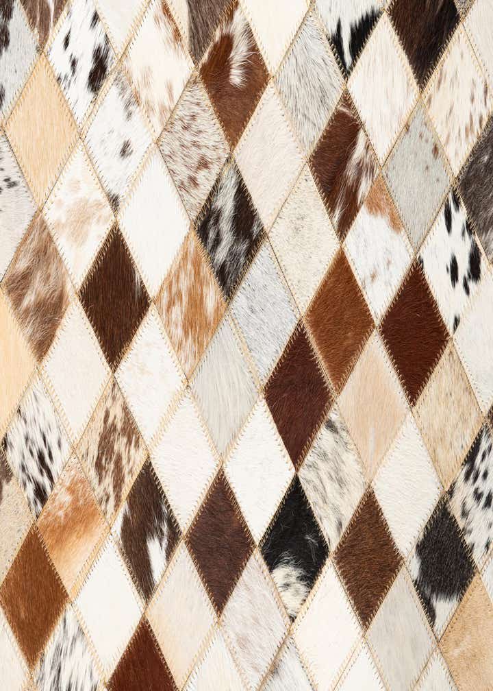 5' x 8' Cowhide Leather Rug
