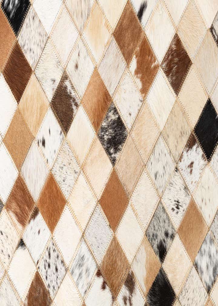 5' x 8' Cowhide Leather Rug