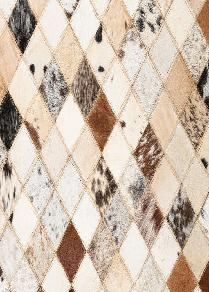 5' x 8' Cowhide Leather Rug