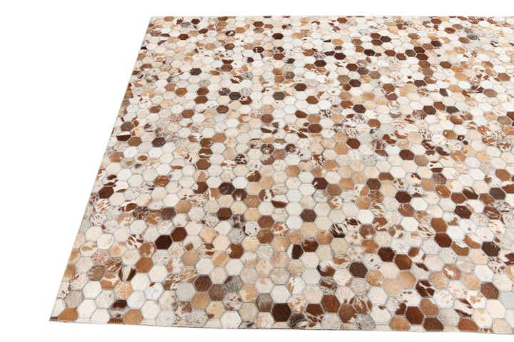 5' x 8' Cowhide Leather Rug
