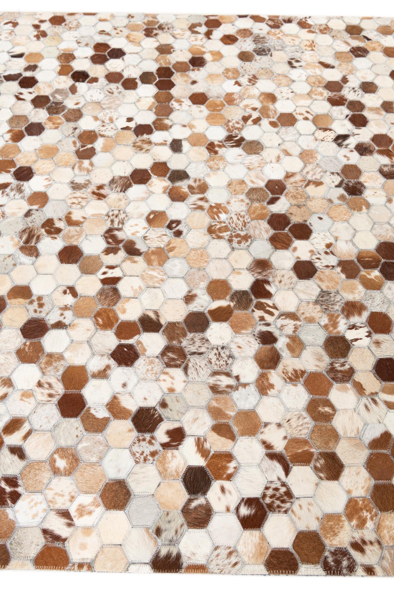 5' x 8' Cowhide Leather Rug