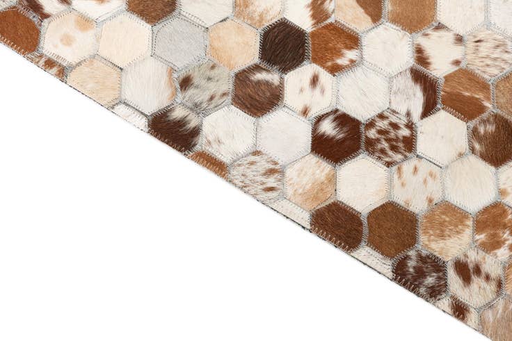 Detail image of 5' x 8' Cowhide Leather Rug