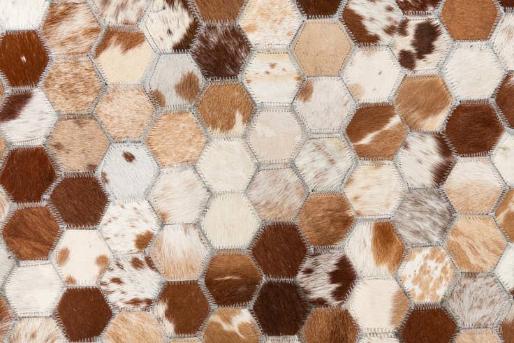 Detail image of 5' x 8' Cowhide Leather Rug