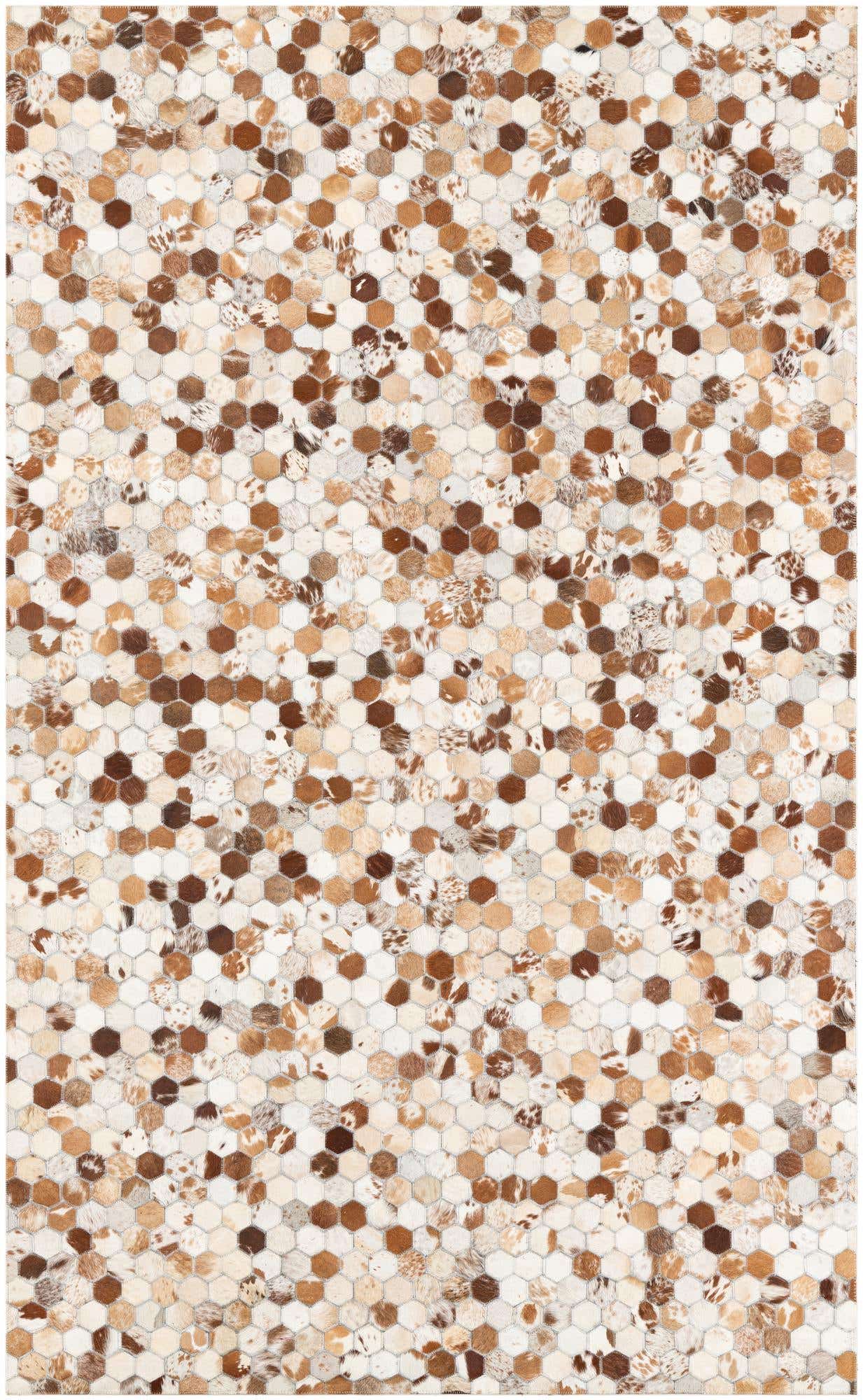 5' x 8' Cowhide Leather Rug