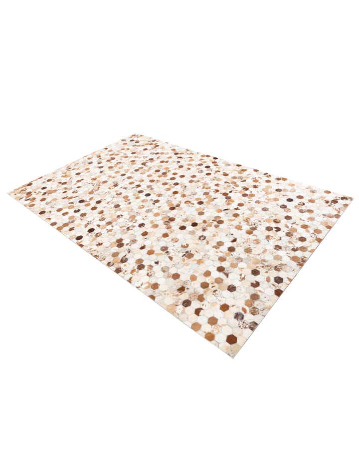 5' 1 x 8' Cowhide Leather Rug