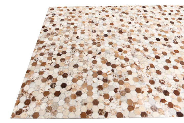 5' 1 x 8' Cowhide Leather Rug