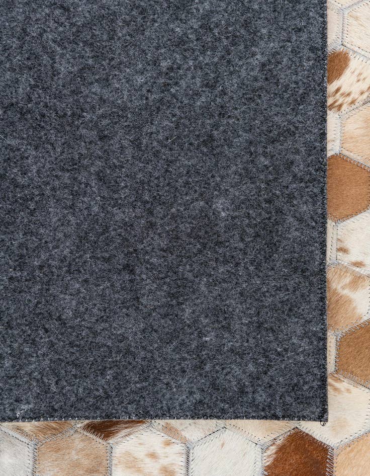 Detail image of 5' 1 x 8' Cowhide Leather Rug