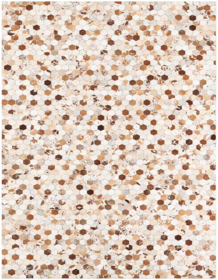 Detail image of 5' 1 x 8' Cowhide Leather Rug