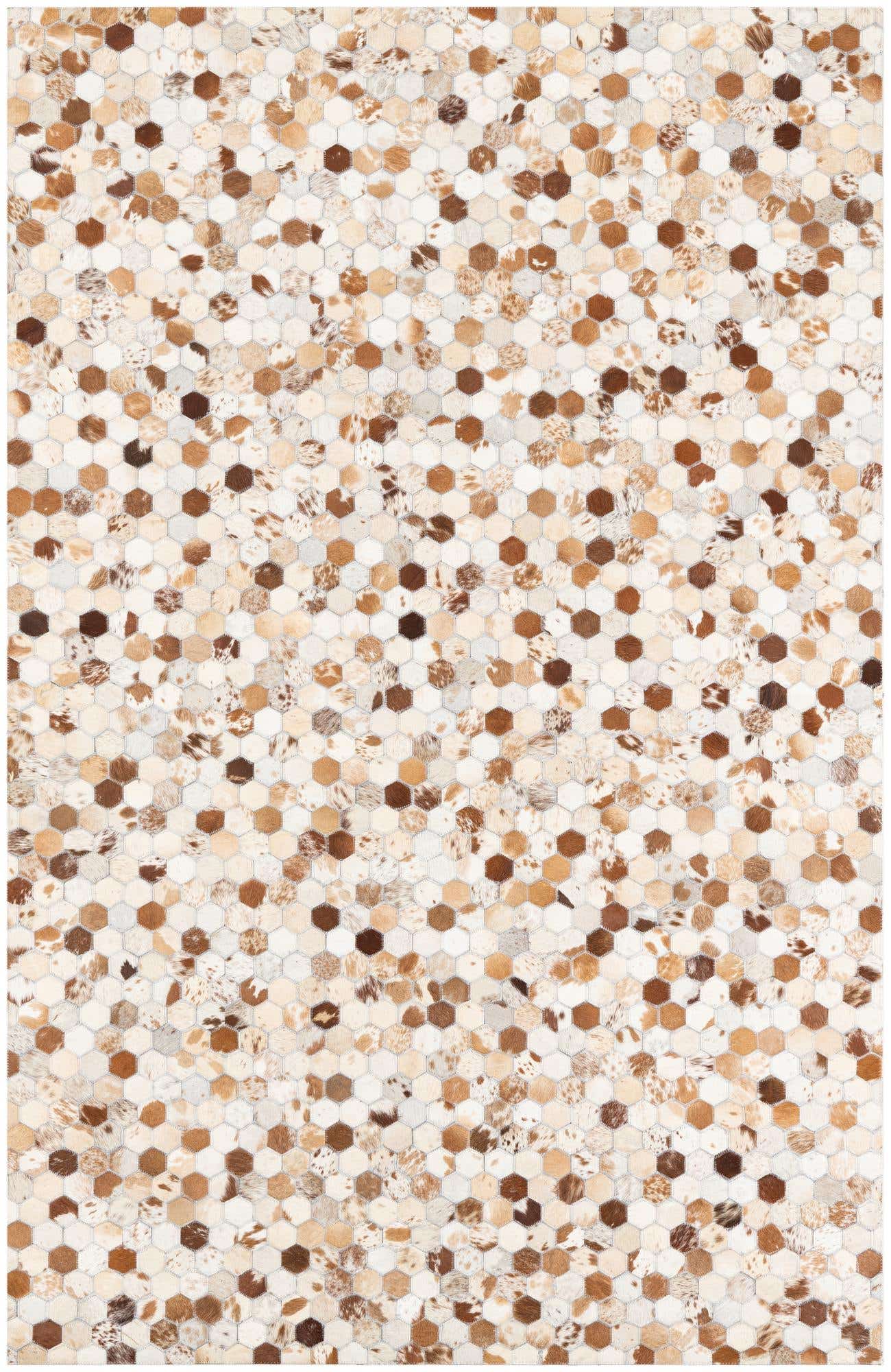 5' 1 x 8' Cowhide Leather Rug