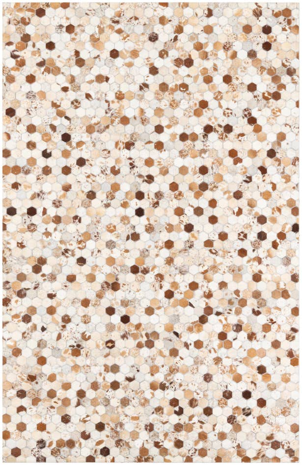 Detail image of 5' 1 x 8' Cowhide Leather Rug