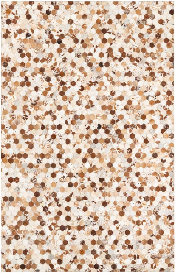 Detail image of 5' 2 x 8' 1 Cowhide Leather Rug