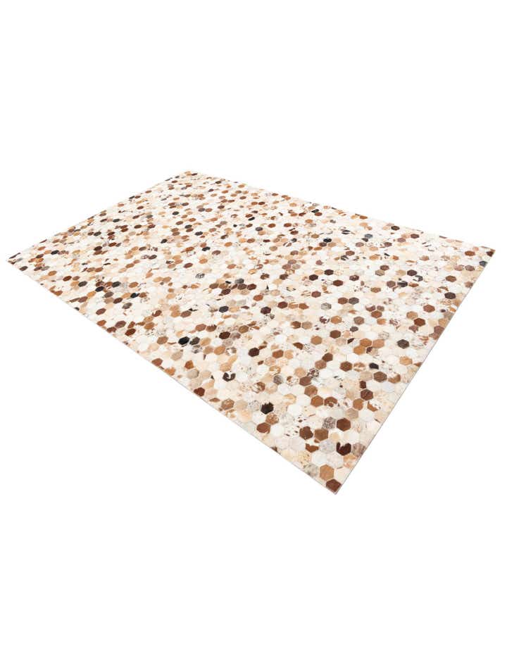 5' 1 x 8' Cowhide Leather Rug