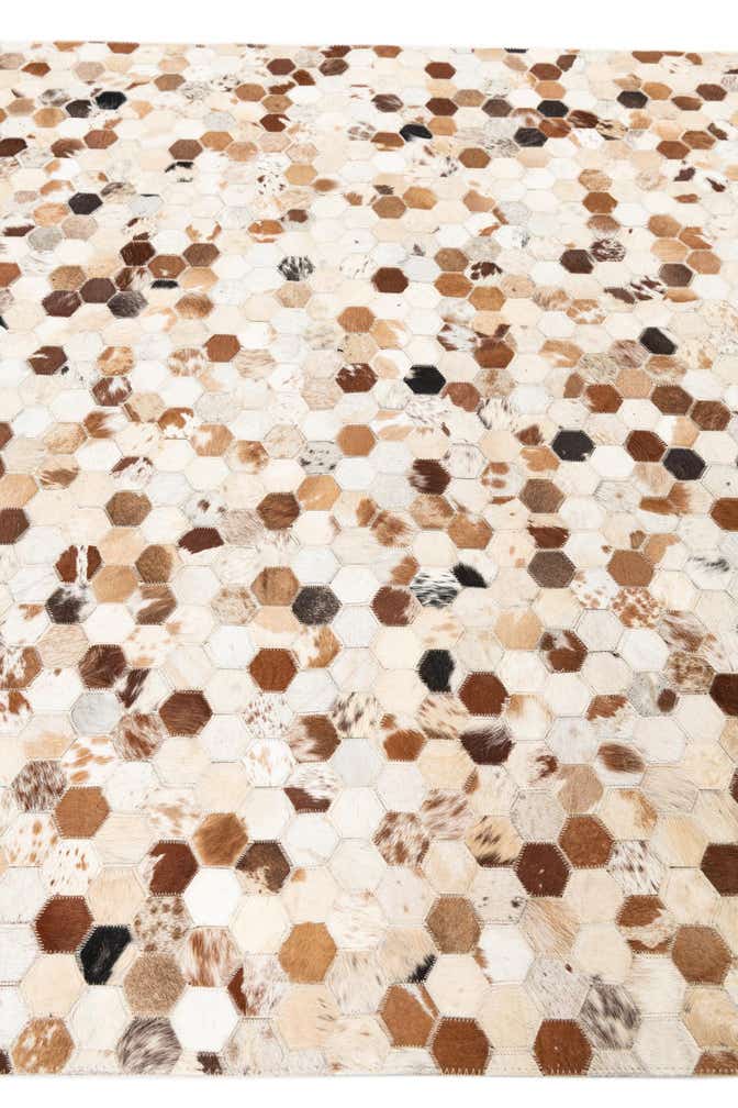 5' 1 x 8' Cowhide Leather Rug