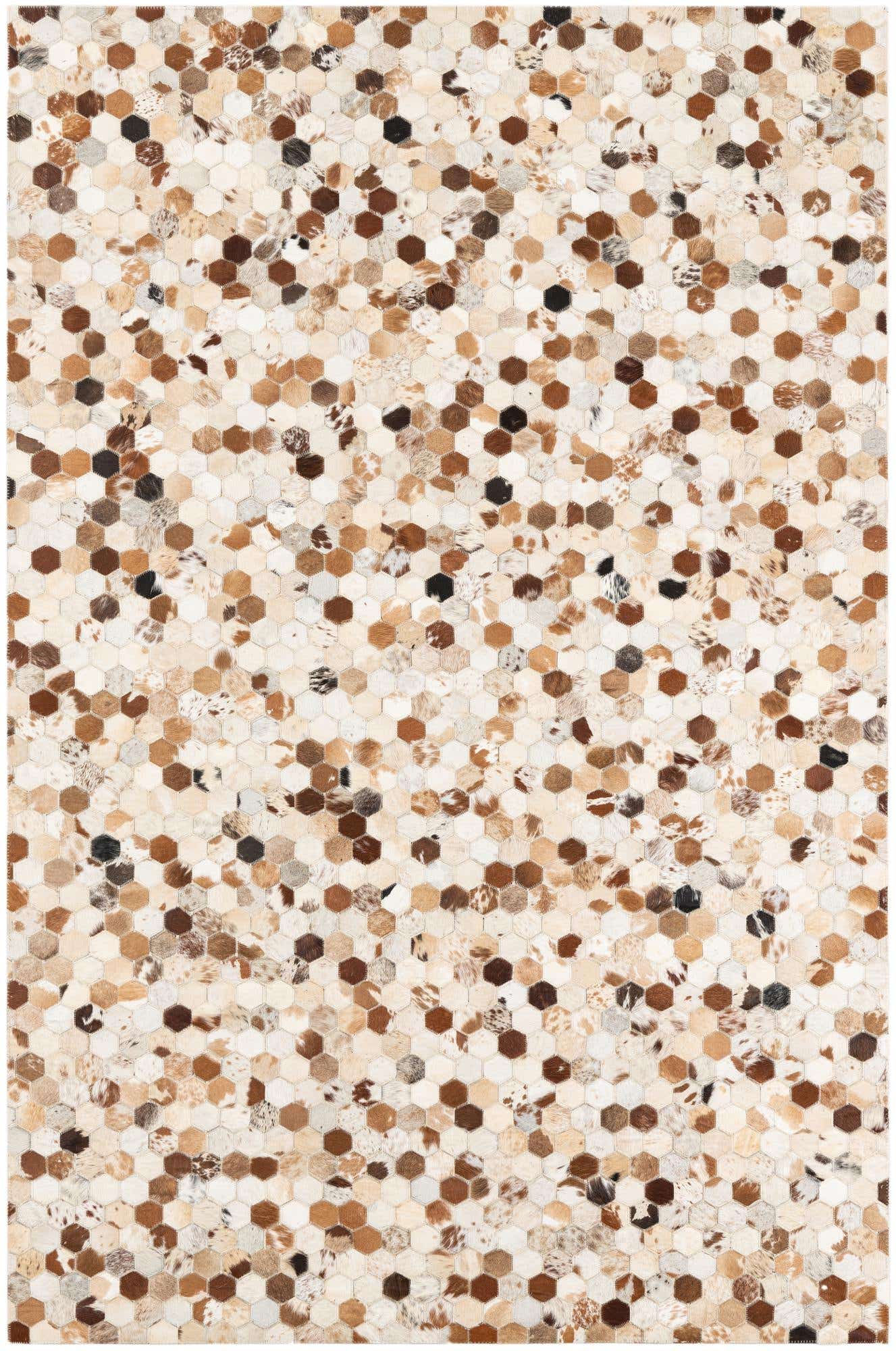 5' 1 x 8' Cowhide Leather Rug