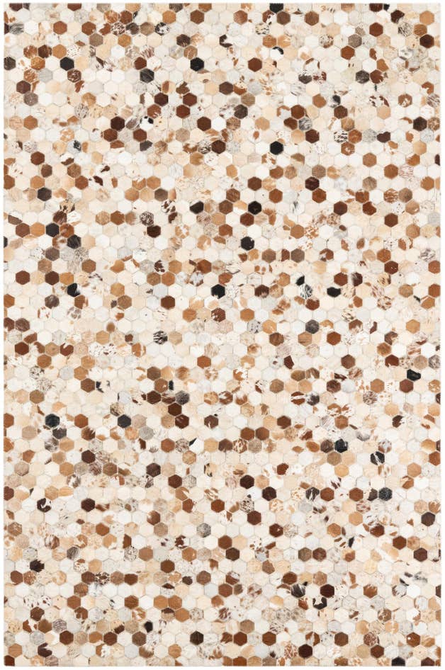 Detail image of 5' 1 x 8' Cowhide Leather Rug
