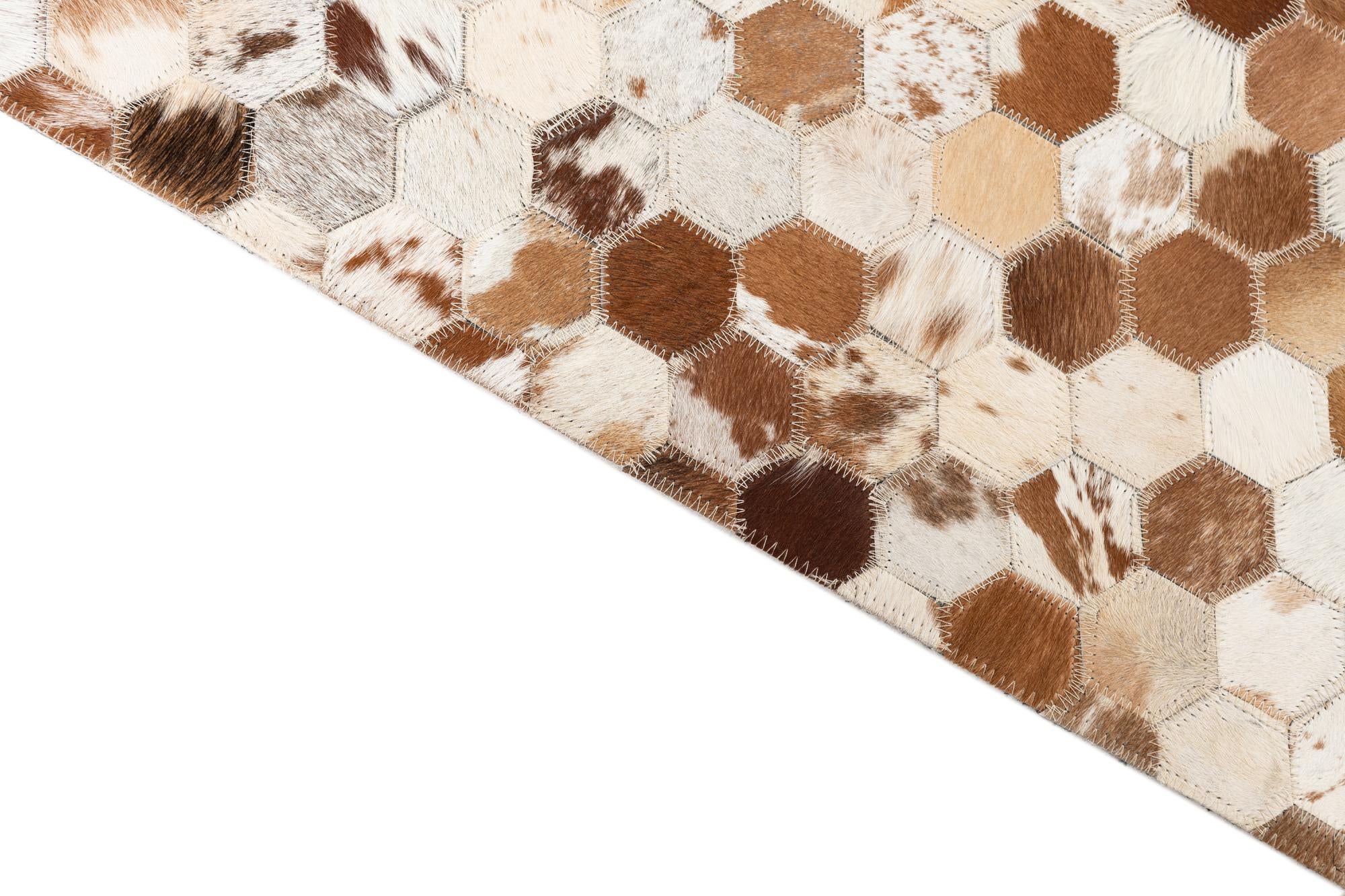 5' x 8' Cowhide Leather Rug