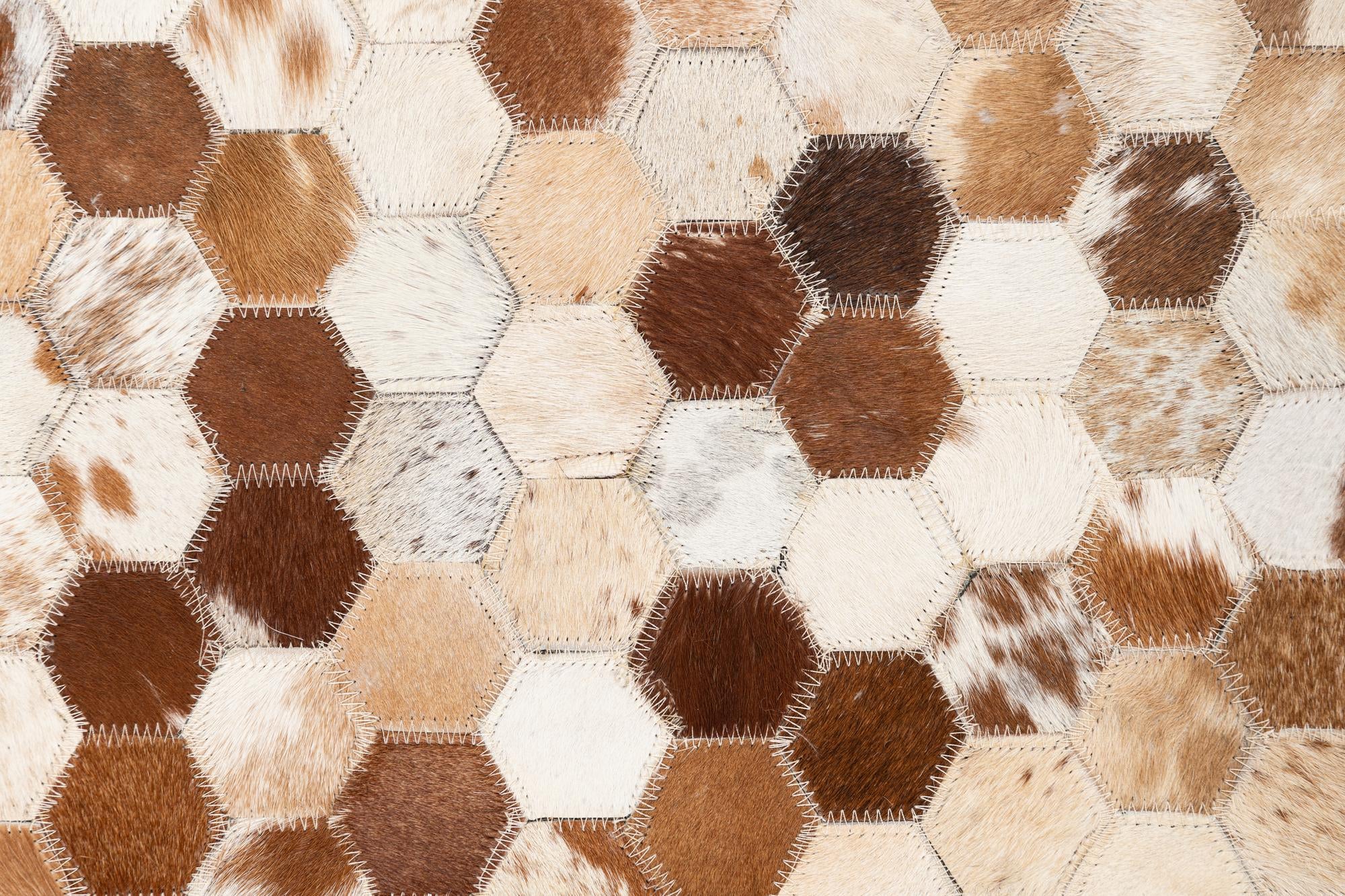 5' x 8' Cowhide Leather Rug