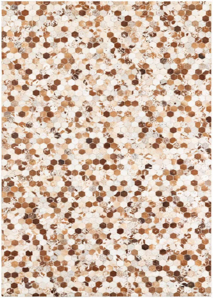 5' x 8' Cowhide Leather Rug